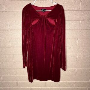 BCX  Red Long Sleeve Cut-Out Sheath Dress